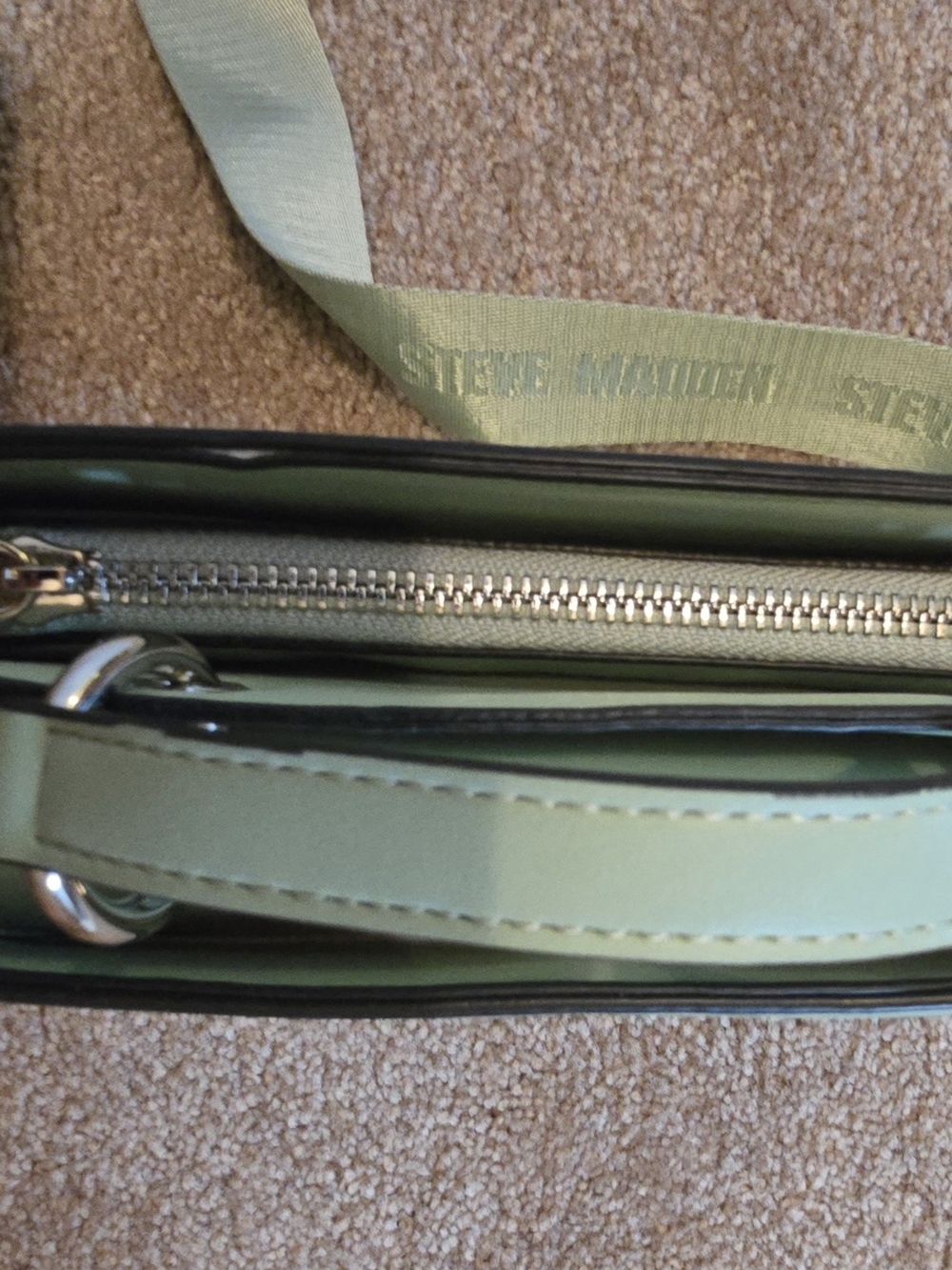 Steve Madden Bevelyn Mint Green Top-Handle Satchel - Picture 10 of 11